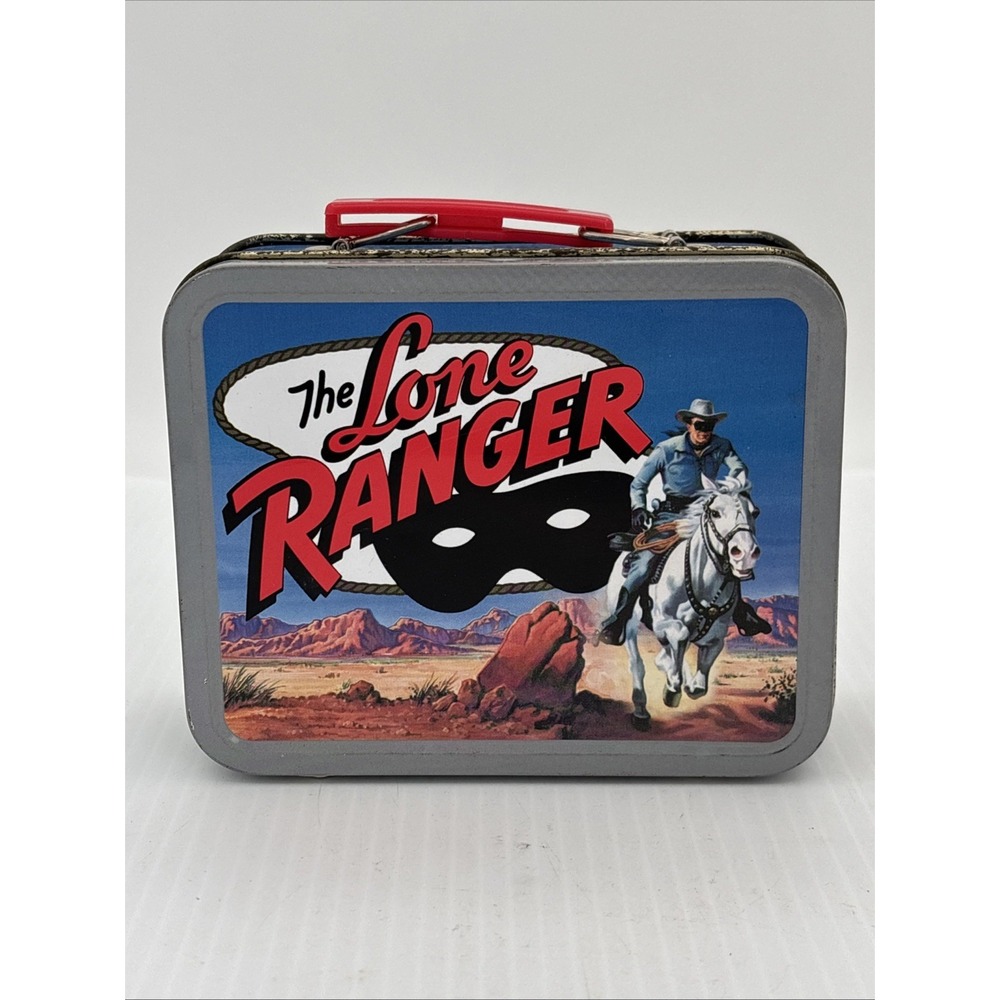 Lone Ranger Mini Tin Collectible Lunch Box VNG 2001 CHEERIOS General Mills 5x4x2